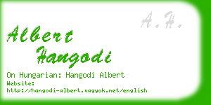 albert hangodi business card